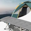 UPGENT Folding Camping Cot for Adults, Portable Outdoor Bed Heavy Duty Sleeping Cots with Pillow, Guest Bed for Home, Office Nap and Outdoor view 1