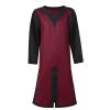 Ctreela Medieval Tunic Robe for Men Renaissance Knight Warrior Costume Long Sleeve Crusader Templar Robe Belted Teutonic Top view 3
