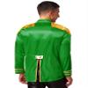 Sywiyi Men's Halloween Music Star Costume Hippie Jacket Marching Band Rock Man 60s Satin Cardigan Coat Green Medium view 2