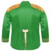 Sywiyi Men's Halloween Music Star Costume Hippie Jacket Marching Band Rock Man 60s Satin Cardigan Coat Green Medium view 4