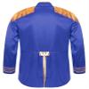 Sywiyi Men's Halloween Music Star Costume Hippie Jacket Marching Band Rock Man 60s Satin Cardigan Coat Royal Blue Large view 4