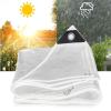 Amunpitic Tarp Duty Heavy 7.22x16.40ft, Tarpaulin Dustproof Rainproof Transparent, Waterproof Tarps Outdoor with Grommets, for Camping, Plants Greenhouse, Cars, Patio and Pavilion view 3