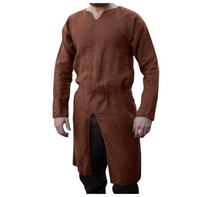 Medieval Mens Irish Costume Viking Warrior Tunic Renaissance Mercenary Scottish Costume Warrior Halloween Dress Tops