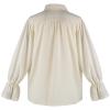 Ctreela Victorian Ruffled Blouse Mens Vintage Medieval Shirts Gothic Renaissance Long Sleeve Pullover Vampire Pirate Shirt view 3