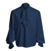 Victorian Shirts for Men Gothic Ruffle Dress Shirt Vintage Viking Cosplay Blouse Retro Renaissance Long Sleeve Tops view 1