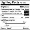 Satco S21827, 5.5 Watt, B11, Clear, Candelabra Base, 2700K, 500 Lumens, 120 Volt, LED Bulb - 2 Pack view 4
