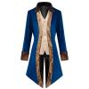 Ctreela Mens Steampunk Vintage Tailcoat Gothic Long Sleeve Jacket Victorian Medieval Halloween Costume Tuxedo Lapel Coat view 3