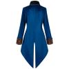 Ctreela Mens Steampunk Vintage Tailcoat Gothic Long Sleeve Jacket Victorian Medieval Halloween Costume Tuxedo Lapel Coat view 4