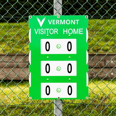 Vermont Fence Mounted Tennis Scoreboard - 3 Green, Blue & Black | Ultra-Durable (Medium (18in x 26in), Green)