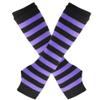 6 Pairs Long Fingerless Gloves for Women, Striped Fingerless Elbow Length Knitted Gloves for Women Girls view 2