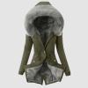 ZYXTIM Oversize Winter Coats for Women Thicken Warm Fleece Lined Hooded Faux Fur Parka Coat Windproof Outerwear Puffer Jacket Army Green view 2