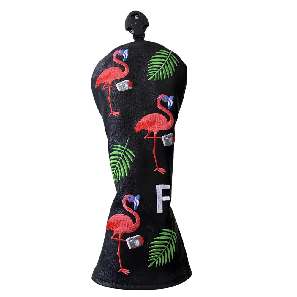 Flamingo Golf Club Headcover 3 Wood Head Cover Golf PremiumPU Leather Fairway Wood Head Cover Gift for Men (1pc (for Fairway))