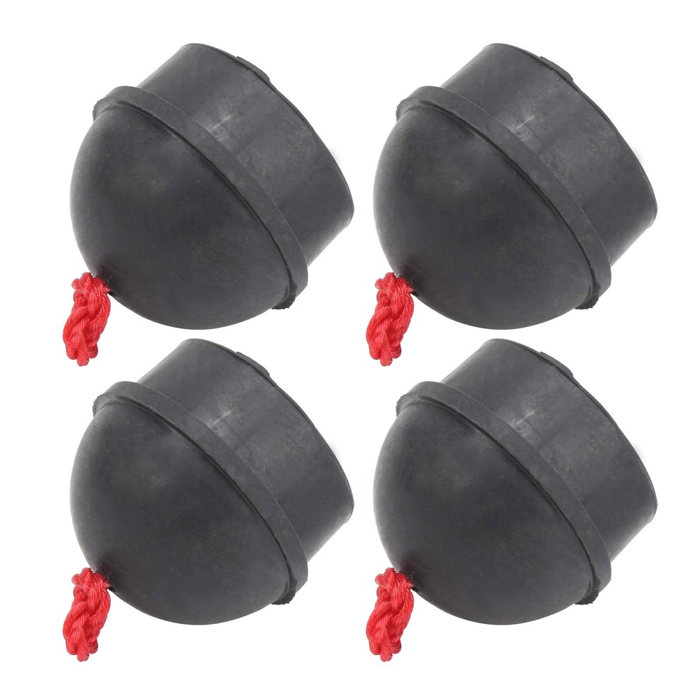 Haofy Billiard Chalk Holder 4pcs with Cord - Pocket Rubber Pool Chalk Holders for Cue Sticks - Suitable for All Pool Players - Black