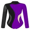 Linjinx Womens Adult Rhinestone Gymnastics Leotard Dance Bodysuit Acrobatics Figure Skating Jumpsuit BlackPurple Large view 4