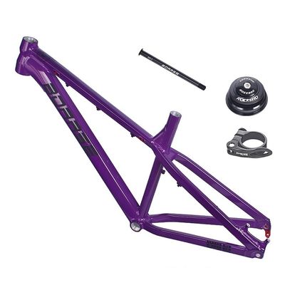 HIMALO 26er/27.5er Hardtail Mountain Bike Frame 17'' Disc Brake Bike Frame Thru Axle 12 * 142mm Aluminum Alloy Rigid Frame Internal Routing (Color : Purple)