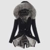 ZYXTIM Women's Plus Size Winter Coat Long Sleeve Faux Fur Lined Thicken Warm Fleece Lined Parka Jacket with Fur Hood Oversize Dark Gray view 2