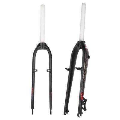 LHHL 26" 27.5" Bikes Rigid Fork 1-1/8" Threadless Straight Tube QR 9X100mm Disc V Brake Ultralight Aluminum Alloy Mountain Bike Front Forks (Color : Gray+Red, Size : 26")