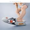 PILYON Shit feeling slippers men and women outdoor wear indoor home home advanced thick bottom anti-slip anti-odor couple cute sandals 42/43 Huskylogo-black view 3
