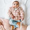 Douhoow Toddler Baby Plaid Jacket Baby Boy GIrl Flannel Hoodies Zip Up Hooded Fall Winter Outerwear Coat (Khaki, 18-24 Months) view 2