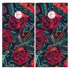 Styubn Cornhole Board Wraps Red Rose Weapon Gun Cornhole Skins for Boards,Skin Decal Vinyl Wrap for Cornhole Game Board Bag Toss (2xpcs.) view 2