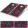 Styubn Cornhole Board Wraps Red Rose Weapon Gun Cornhole Skins for Boards,Skin Decal Vinyl Wrap for Cornhole Game Board Bag Toss (2xpcs.) view 3
