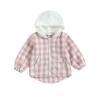 Douhoow Toddler Baby Plaid Jacket Baby Boy GIrl Flannel Hoodies Zip Up Hooded Fall Winter Outerwear Coat (Pink, 18-24 Months) view 1