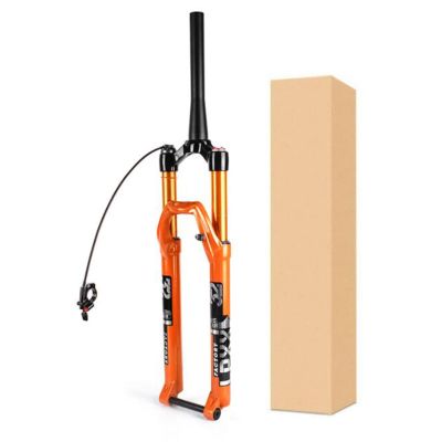 ZECHAO 27.5/29" Mountain Front Suspension Forks,140mm Travel Tapered Tube 15 * 100mm Axle Mountain Bike Air Fork Rebound Adjustment Remote Lockout Outdoor (Color : Black, Size : 29inch)