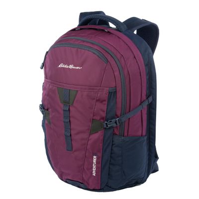 Eddie Bauer Adventurer Backpack with Organization Compartments and Hydration/Laptop Compatible Sleeve, Women's Adventurer - Dark Plum, 30L