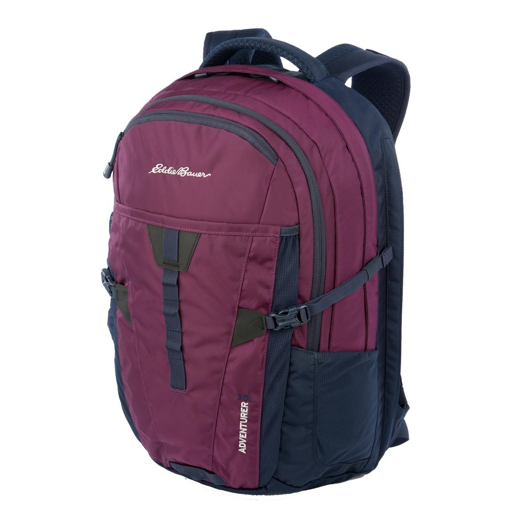 Eddie Bauer Adventurer Backpack with Organization Compartments and Hydration/Laptop Compatible Sleeve, Women's Adventurer - Dark Plum, 30L