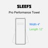 SLEEFS Football Towel - Cotton Quarterback QB Towel for The Football Field - Bi-Fold Hook & Loop Closure - Men/Youth/Boys/Adults - Faith Cross Black view 3