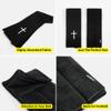 SLEEFS Football Towel - Cotton Quarterback QB Towel for The Football Field - Bi-Fold Hook & Loop Closure - Men/Youth/Boys/Adults - Faith Cross Black view 4