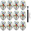 Biggz High Tech Mould Starz Soccer Ball Size 5 (12 Pack) with (1) Hand Pump
