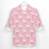 Pink Flamingos Men's Long Sleeve Shirt Button Down Work Shirt Casual Beach Shirt Tops XL view 3