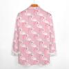 Pink Flamingos Men's Long Sleeve Shirt Button Down Work Shirt Casual Beach Shirt Tops XL view 4