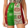 Italian Food Spots Map Flag Skorts for Woman Casual Mini Skirt with Bike Shorts Single Pocket 3XL view 2
