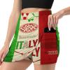 Italian Food Spots Map Flag Skorts for Woman Casual Mini Skirt with Bike Shorts Single Pocket 4XL view 1
