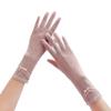 Flush of Dawn Lace Summer Sun Gloves Antiskid Touch Screen Women Sunblock Gloves Driving Outdoor Cycling Sunscreen Gloves (Pink) view 1