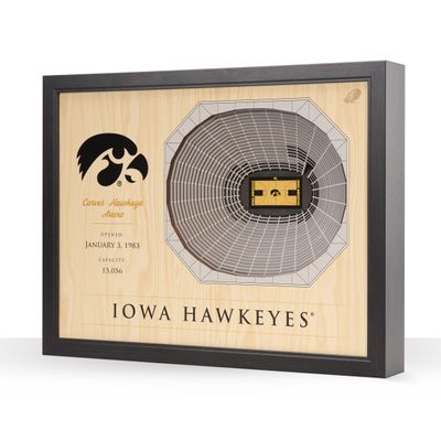 YouTheFan NCAA Iowa Hawkeyes 25-Layer StadiumViews 3D Wall Art - Carver-Hawkeye Arena
