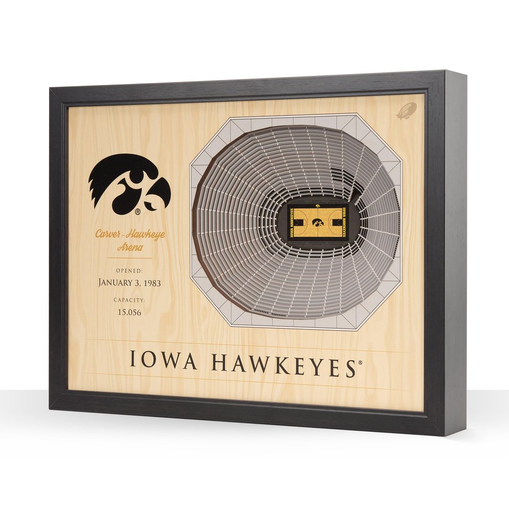 YouTheFan NCAA Iowa Hawkeyes 25-Layer StadiumViews 3D Wall Art - Carver-Hawkeye Arena