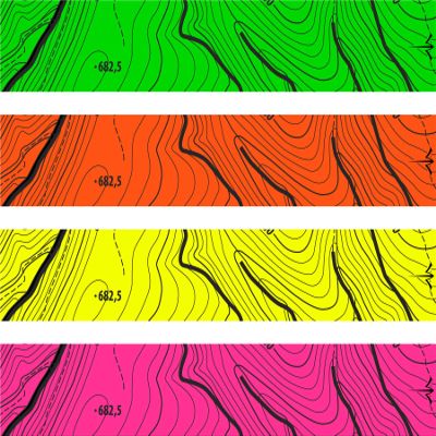 White Water Archery Fluorescent Colors Topo Map Arrow Wraps 15 Pc Pack Choose Length Width and Color (6 Length- 1.4 Width, Flo Orange)