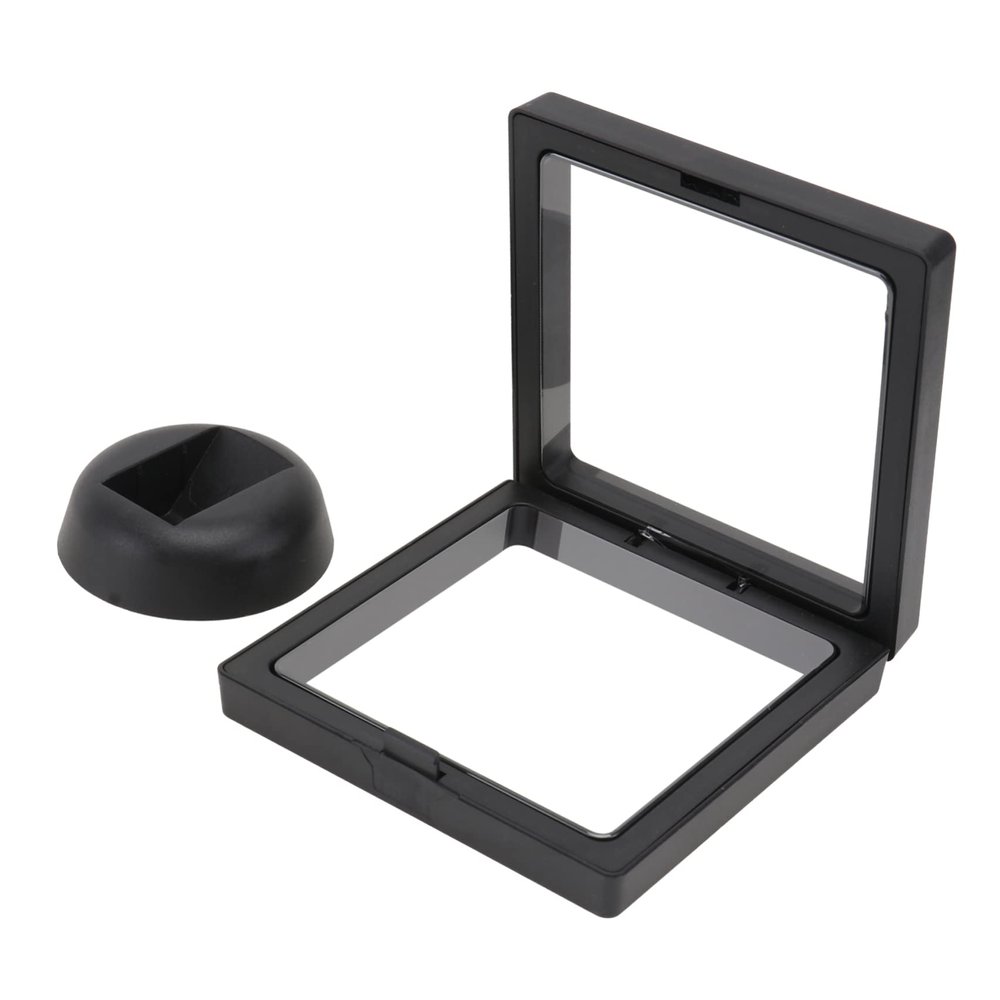 Didiseaon 1pc Creative Floating Frame Jewelry Display Box for Earrings Accessories Black Design for Organized Storage and Stylish