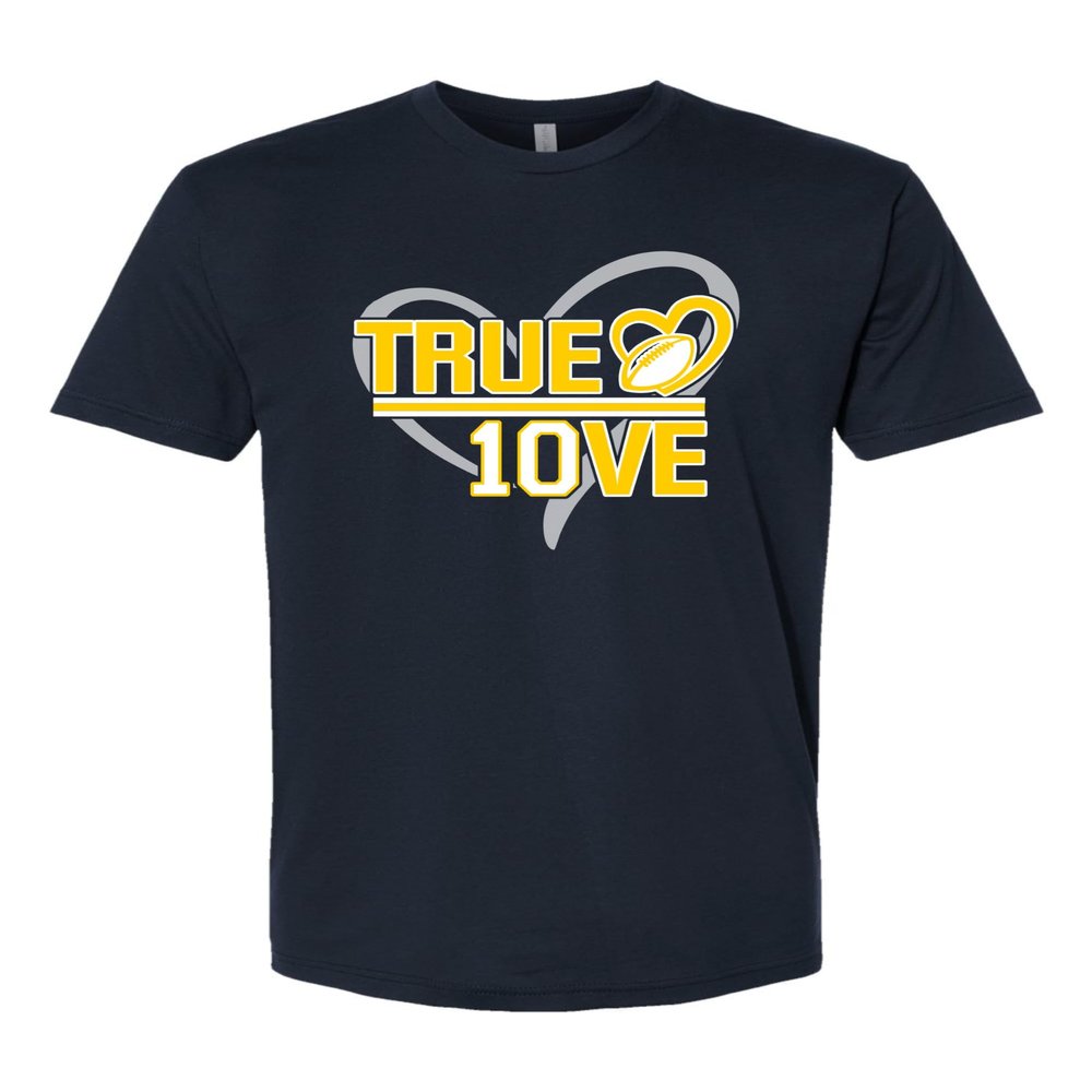 3X-Large Navy Blue Mens True Love Deluxe Soft T-Shirt