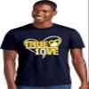 3X-Large Navy Blue Mens True Love Deluxe Soft T-Shirt view 2