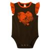 Outerstuff Girls Newborn & Infant Brown/Orange Cleveland Browns Spread the Love 2-Pack Bodysuit Set view 4