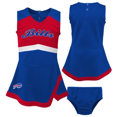 Outerstuff Girls Toddler Royal Buffalo Bills Cheer Captain Dress with Bloomers