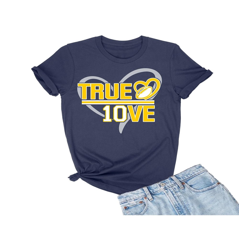 4X-Large Navy Blue Mens True Love T-Shirt