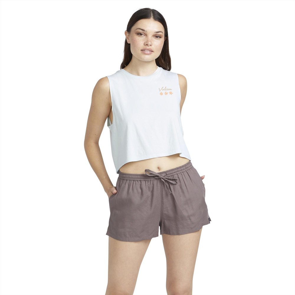 Volcom Women's Stone Hour Crop Tank Top, Chlorine