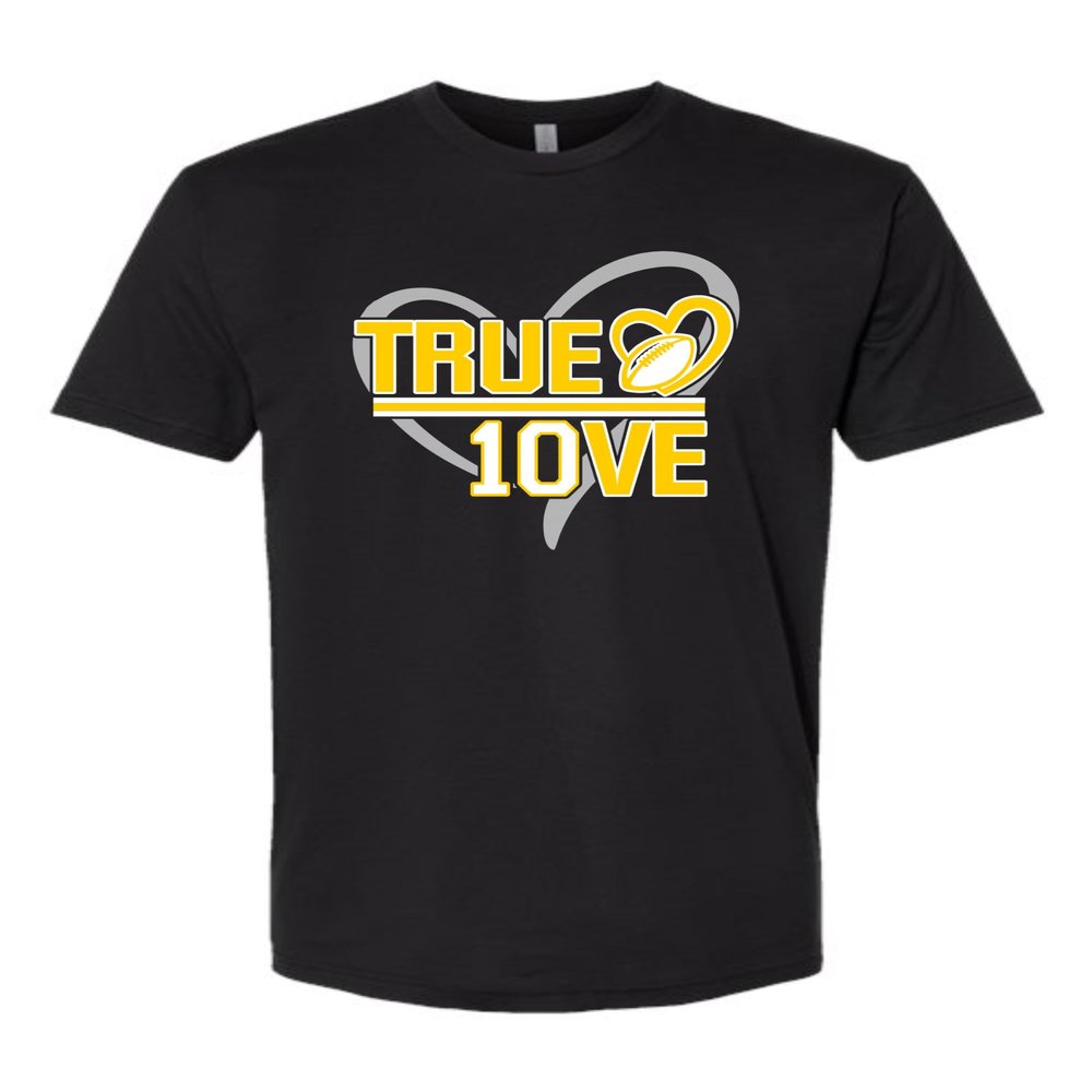 3X-Large Black Mens True Love Deluxe Soft T-Shirt