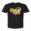 3X-Large Black Mens True Love Deluxe Soft T-Shirt view 1