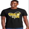 3X-Large Black Mens True Love Deluxe Soft T-Shirt view 2
